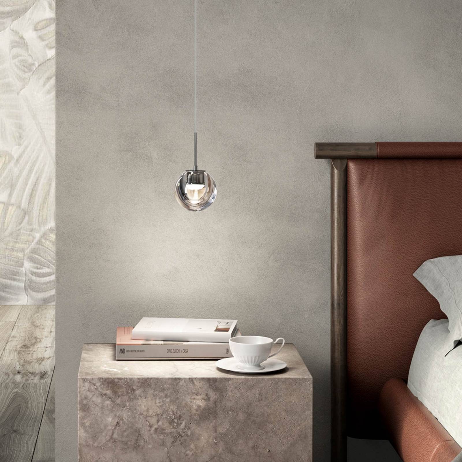 kdln LED-Hängeleuchte Dew, chromfarben, 1-flammig, Ø 11 cm günstig online kaufen