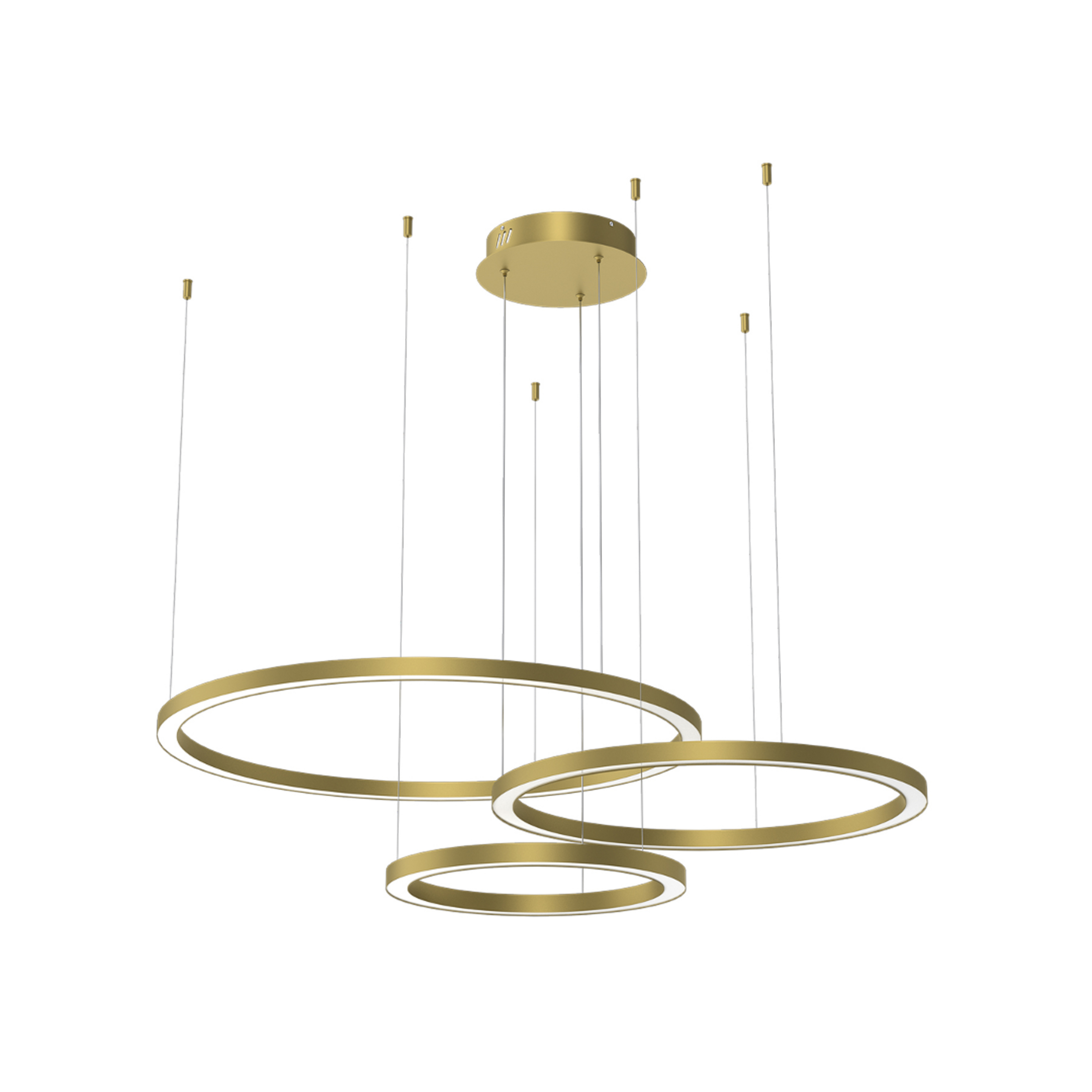 Galaxia LED-Hängelampe 85 W gold dreiflammig Kunststoff