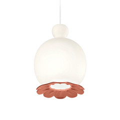 kdln Opyo lampada a sospensione, rosa corallo, Ø 22 cm,  vetro