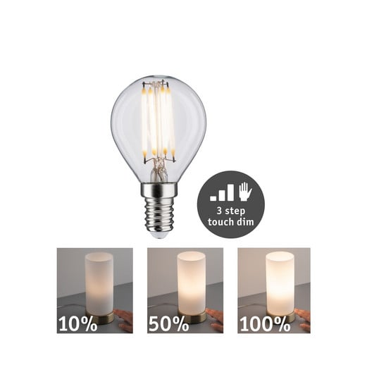 Paulmann LED drops E14 5W filament 3-step dimmable