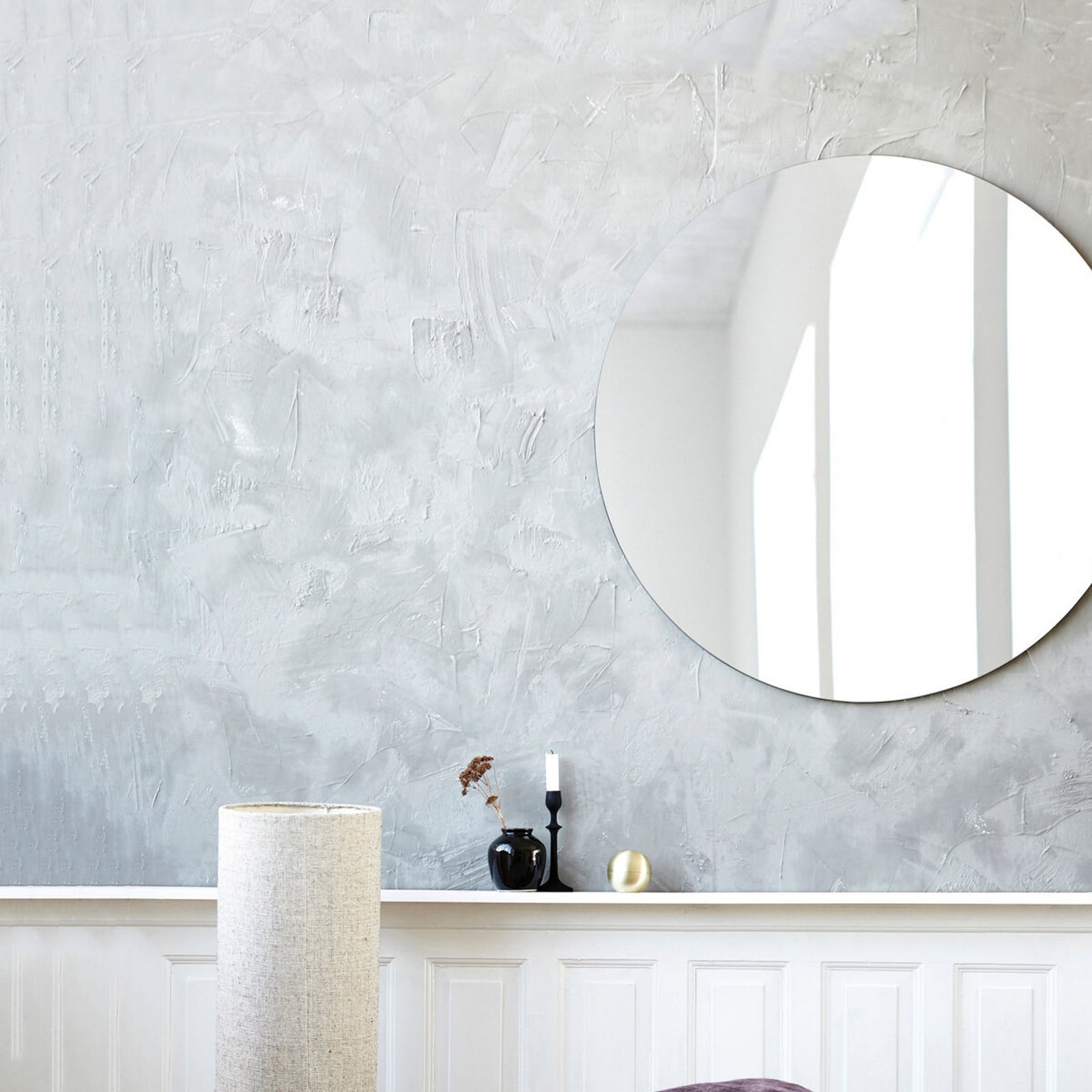 Specchio da parete HDWalls, Ø 110 cm, vetro - House Doctor