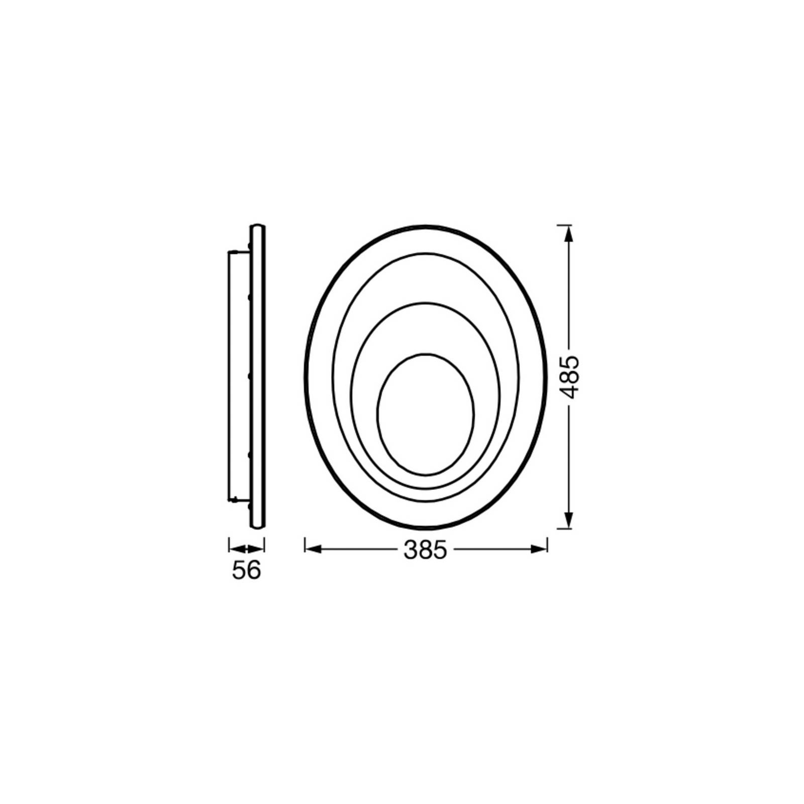 Lampa sufitowa LED OSRAM ORBIS SPIRAL OVAL, Ø 49 cm, biała, 37 W