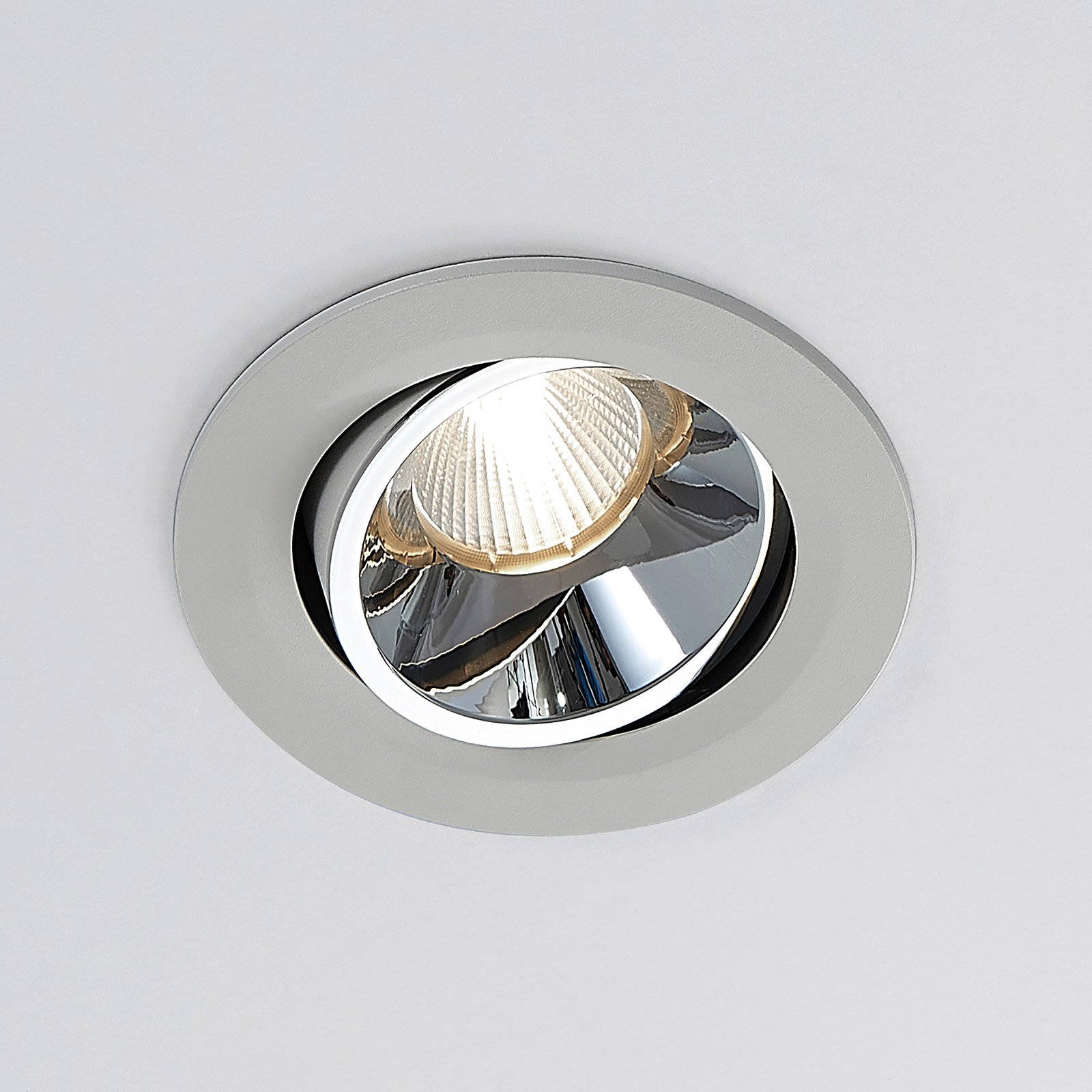 Arcchio Franjo LED downlight 20-40° 12.6 W 3,000 K, for Living / Dining Room, aluminium, steel, plastic, 12.6 W, energy efficiency: A+, H: 9.5 cm