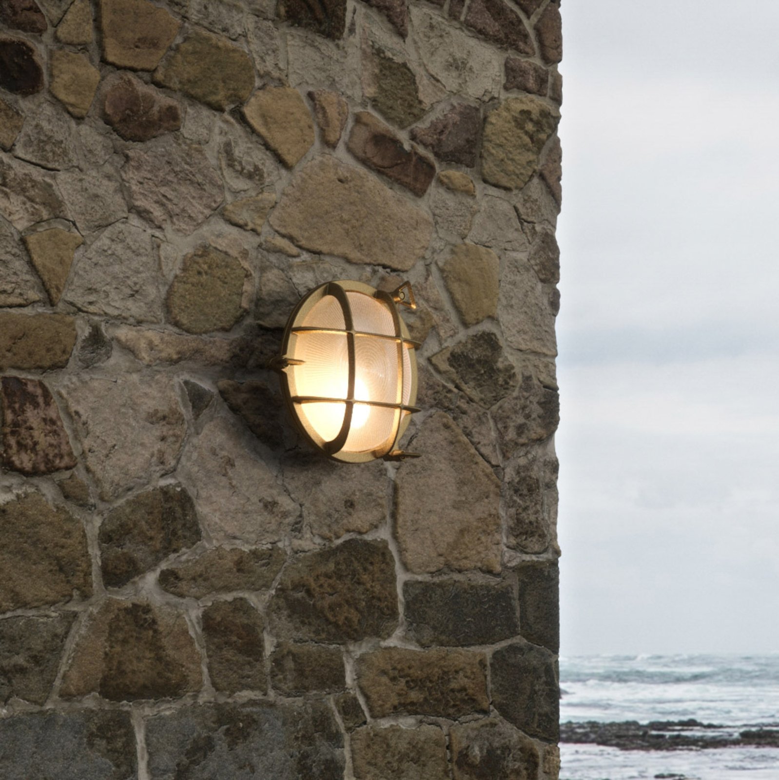 Polperro Candeeiro de Parede Brass - Nordlux