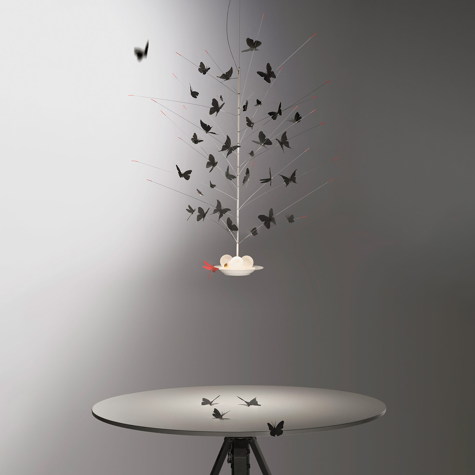 Ingo Maurer set of butterflies black, paper