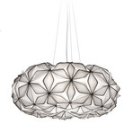 C'EST LA VIE Candeeiro suspenso, preto/cabo transparente, Ø70cm