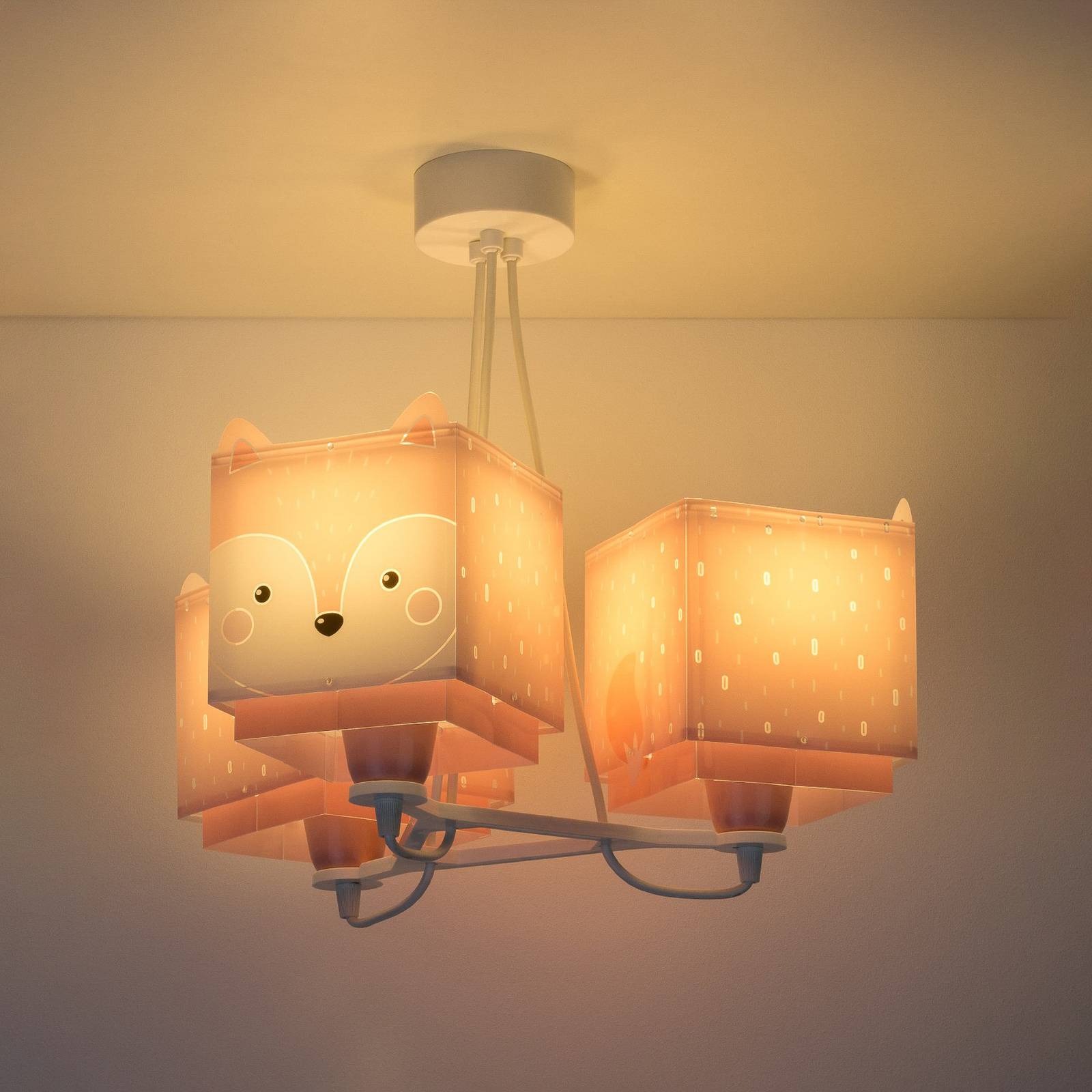 E-shop Detské závesné svietidlo Little Fox, 3 svetlá