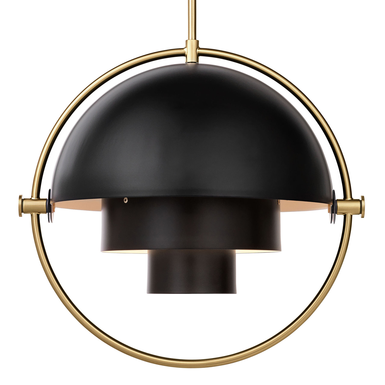 Gubi hanglamp Lite, Ø 36 cm, messing/zwart