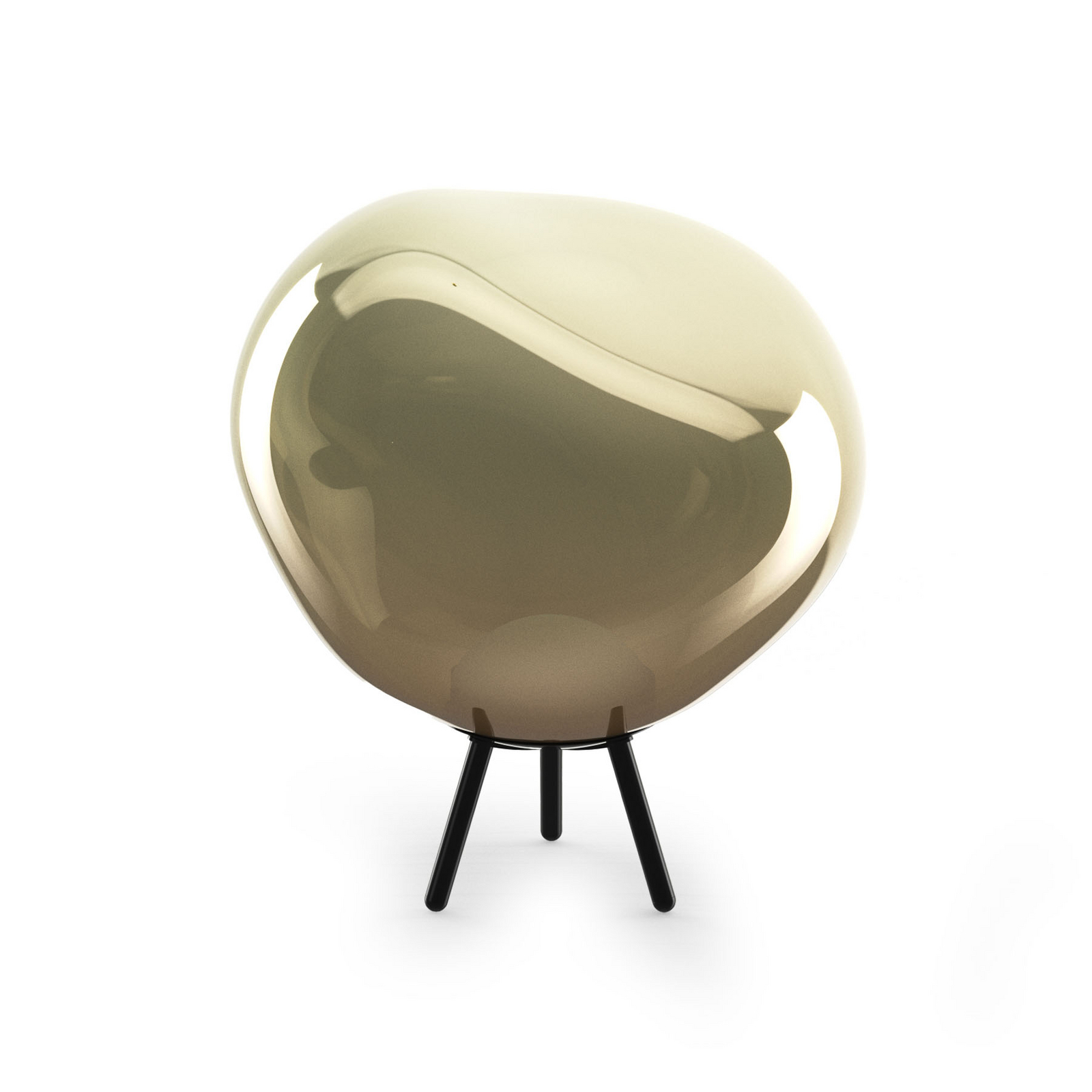 Lámpara LED recargable para terraza Melt grande de Tom Dixon, color bronce