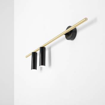 Wandleuchte 1083D40, 2-flammig, schwarz/messing