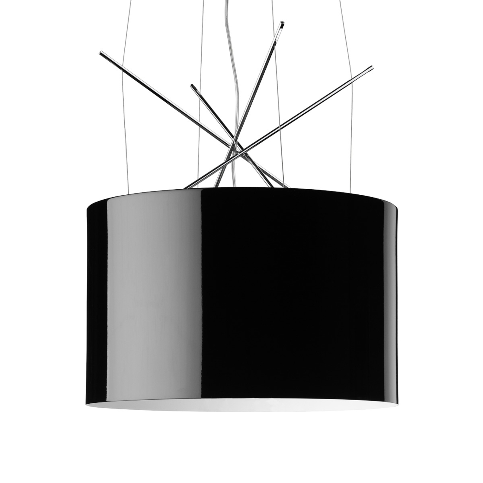 FLOS Ray S, závesná lampa, čierna
