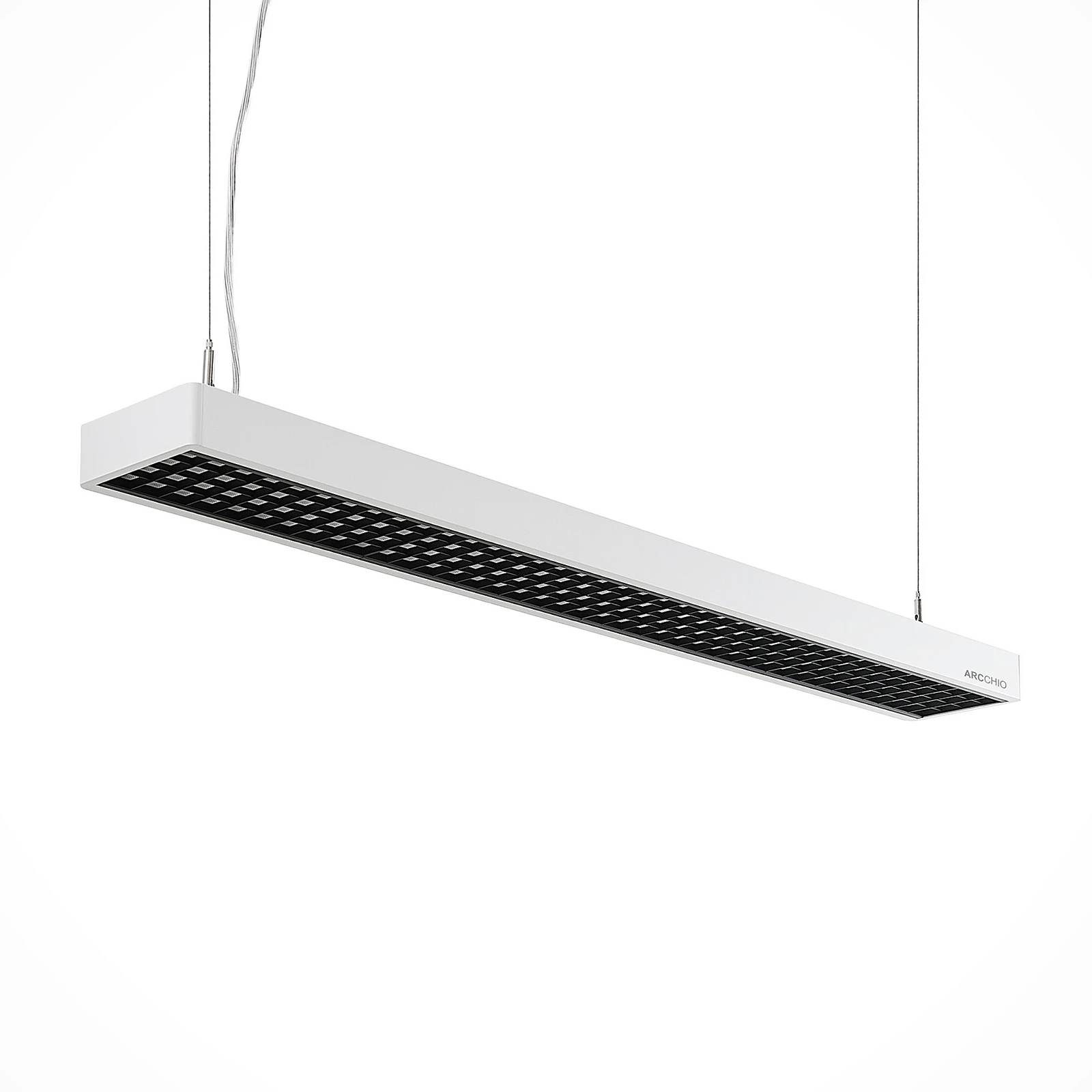 Arcchio Susi LED kancelárske závesné svietidlo, biele, 120 cm, 4 000 K, DALI