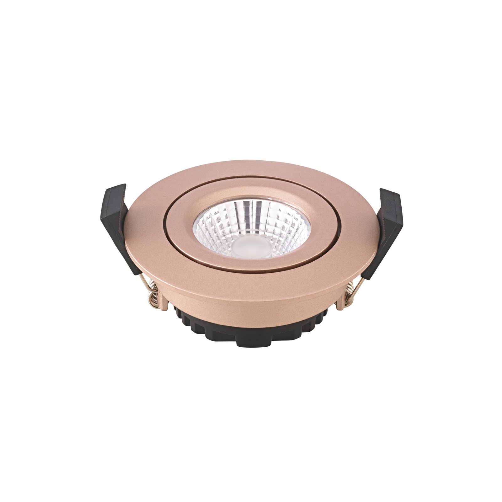 Diled LED recessed ceiling spotlight, Ø 8.5 cm, 6 W, dimmable, rosé