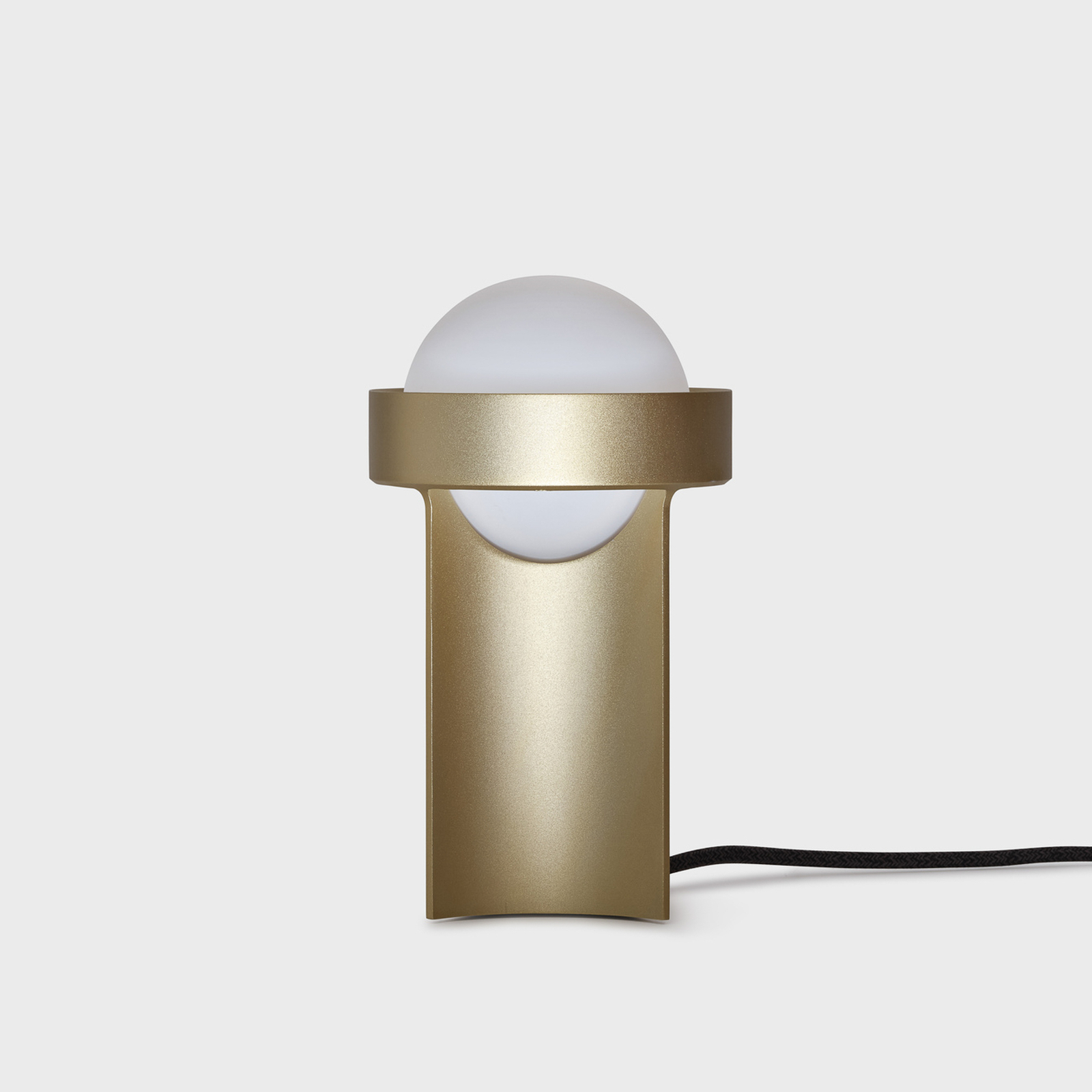 Namizna svetilka Tala Loop small, aluminij, LED globus III, zlata
