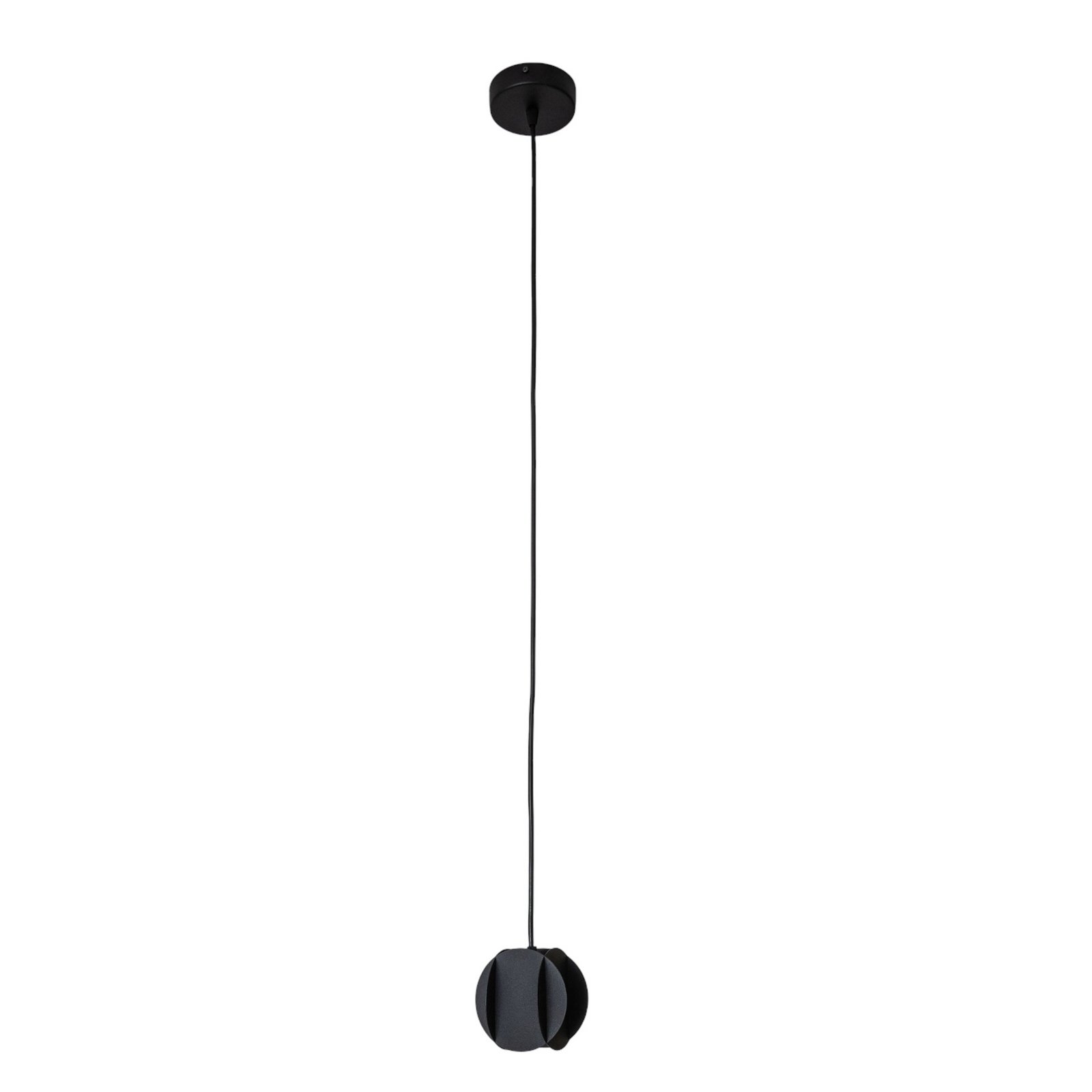 GAMBIT függesztéklámpa, fekete, Ø 10 cm, fém, GU10 LED