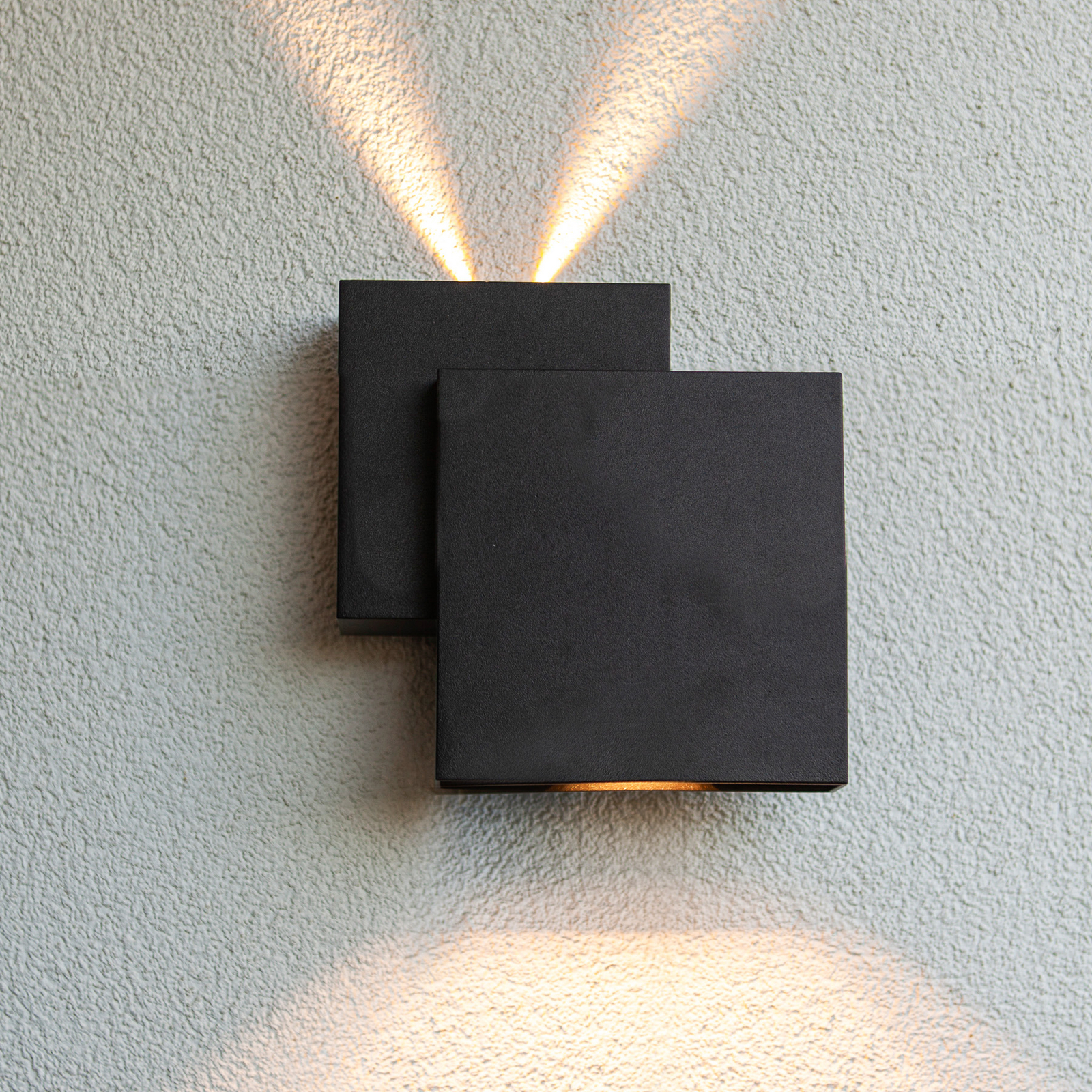 LED-Außenwandleuchte RIALTO, schwarz, 20 cm, IP44, up/down