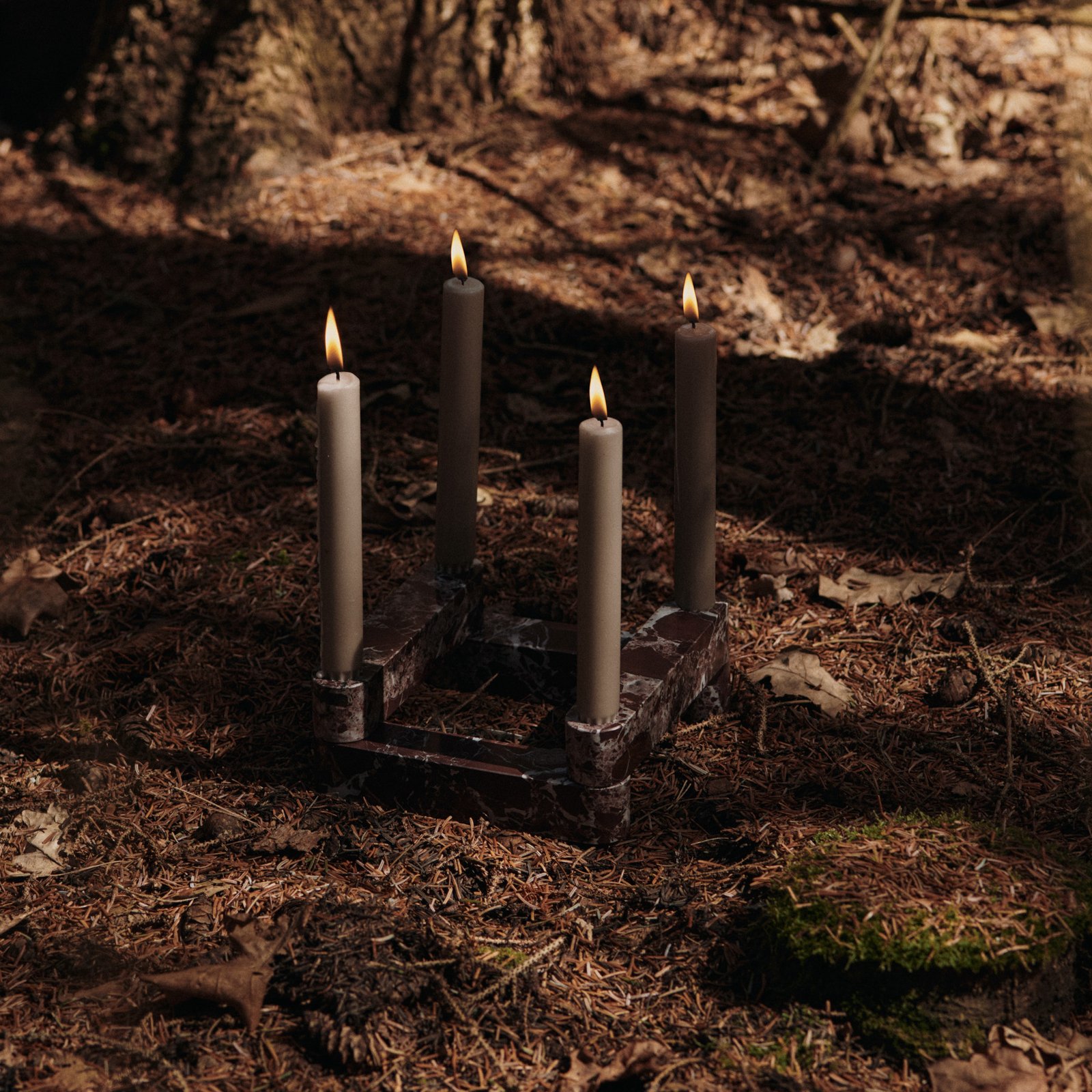 Newel Modular Kerzenhalter, Naturstein, 4-teilig - ferm LIVING