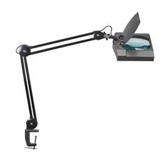 Lampada con lente d'ingrandimento a LED MAULvitrum, nera, morsetto, metallo