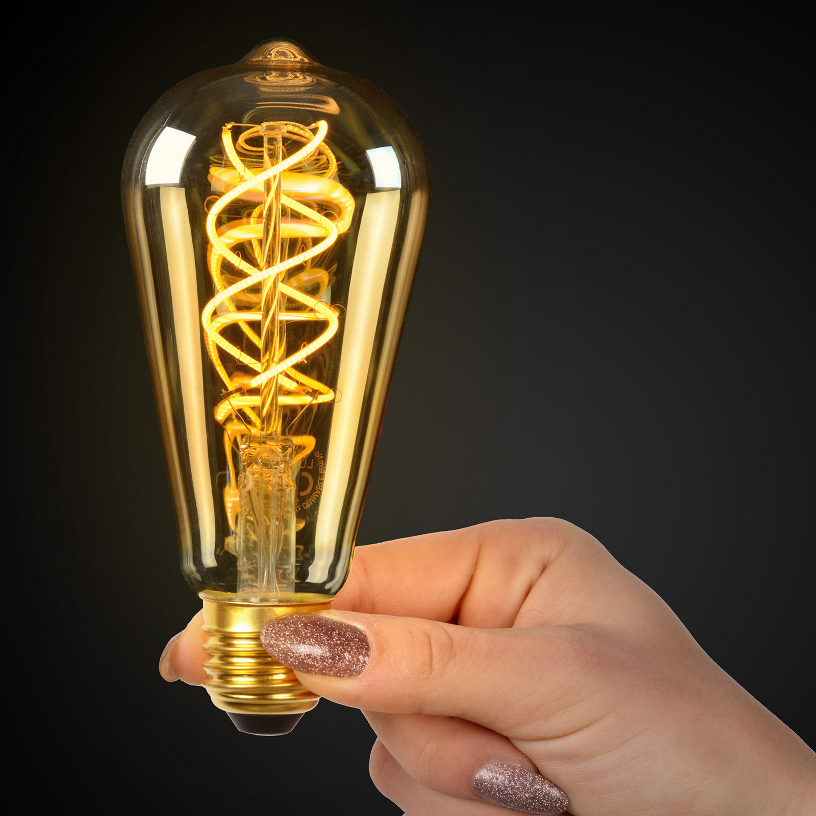 Lampadina LED OSRAM Vintage 1906, Attacco E27, Forma ST64, Vetro Trasparente, Luce Calda 2200 Kelvin, Dimmerabile, Sostituisce Una 60W, Effetto Filamento, Perfetta Per Lampade Retrò E Industriali.
