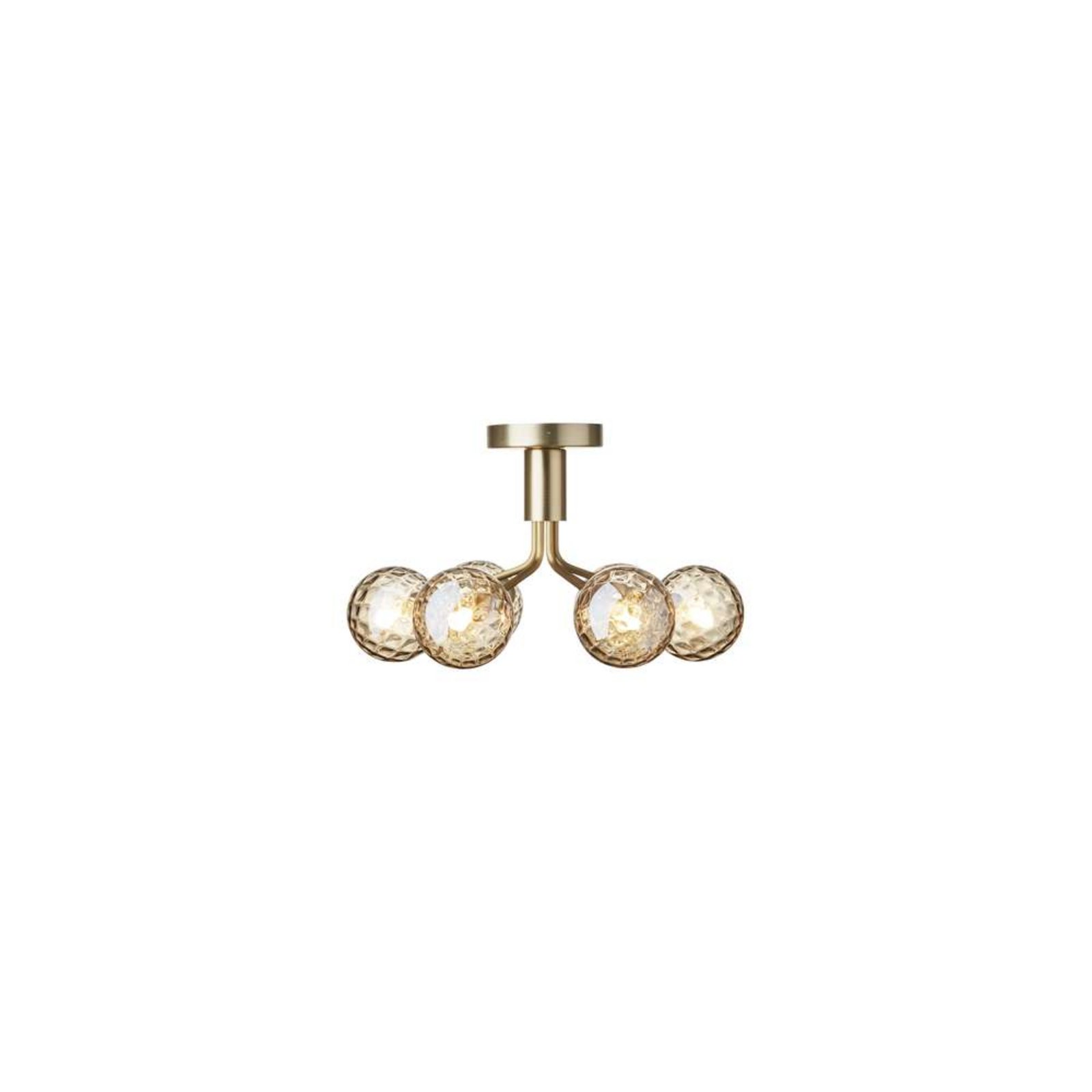 Nuura Apiales 6 ceiling light, Ø 50 cm, brass/gold colour