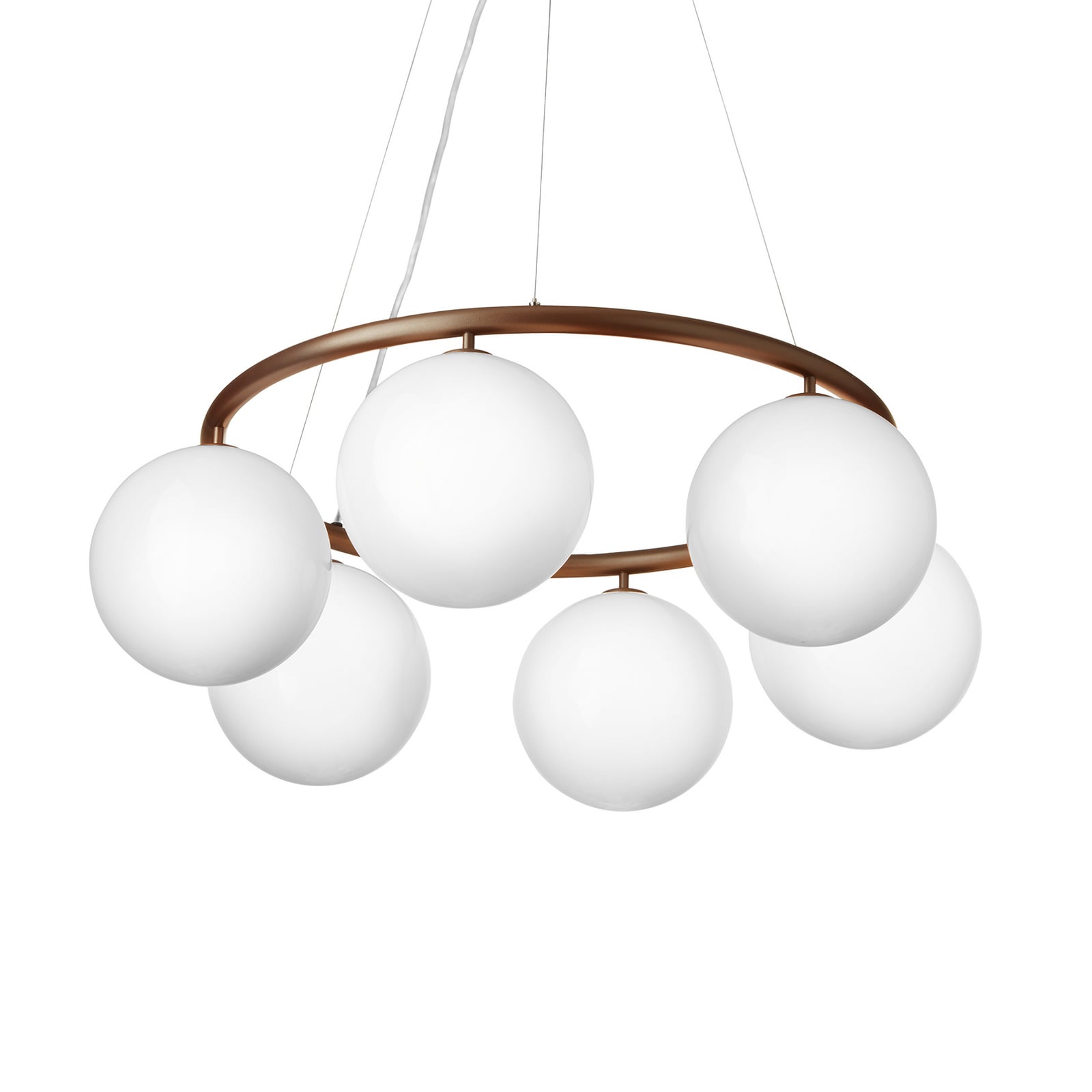 Lustre Miira 6 Circular, Ø 80 cm, bronze/opale - Nuura