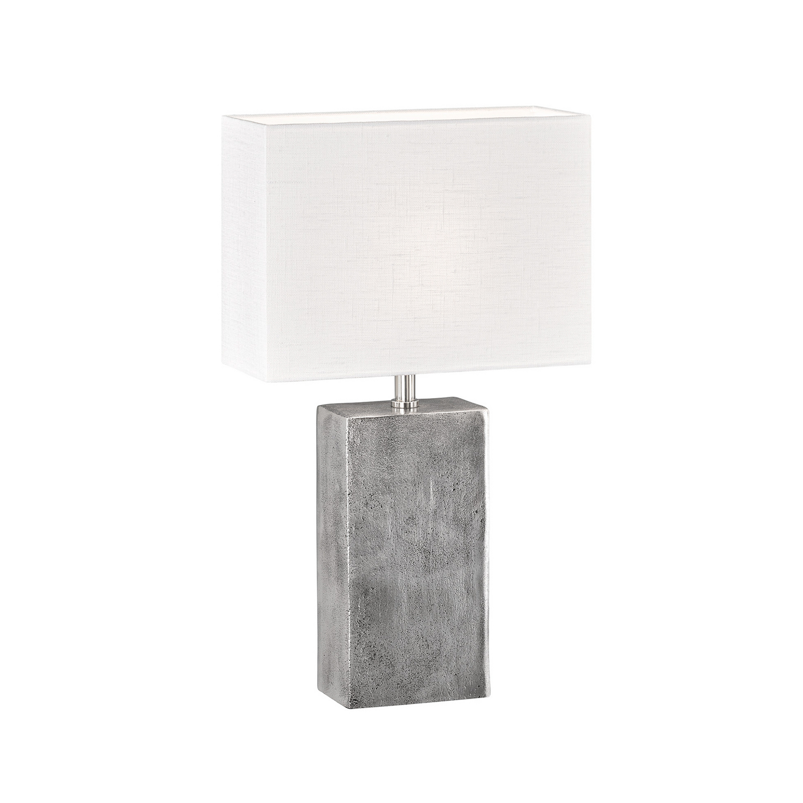 Lampe à poser Amiens, blanc/nickel, hauteur 50 cm Lin/métal Lampe à poser Amiens, blanc/nickel, hauteur 50 cm Lin/métal