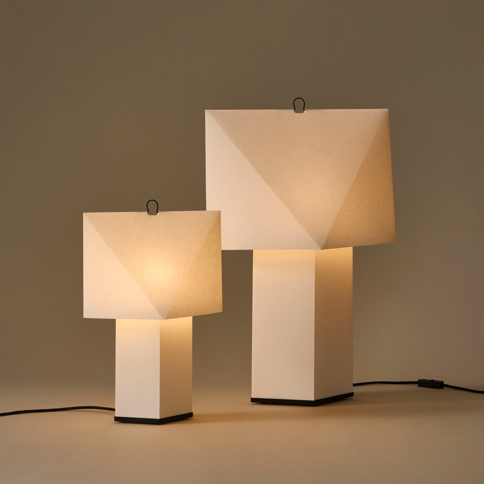 HAY Aplat table lamp, height 44 cm, white, tissue paper, E14