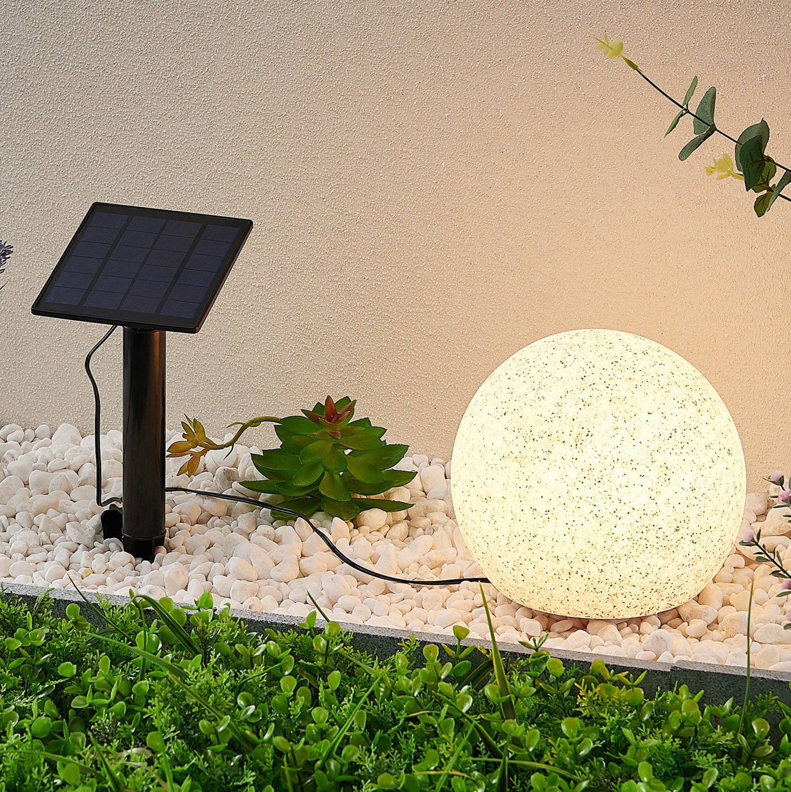 Lindby Hamela lampada LED solare, RGB, 20 cm