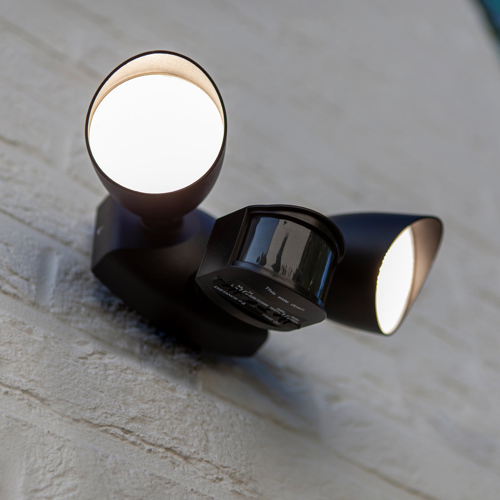 LED-Sensor-Außenwandstrahler SHRIMP schwarz 20 W 2-flg. IP54