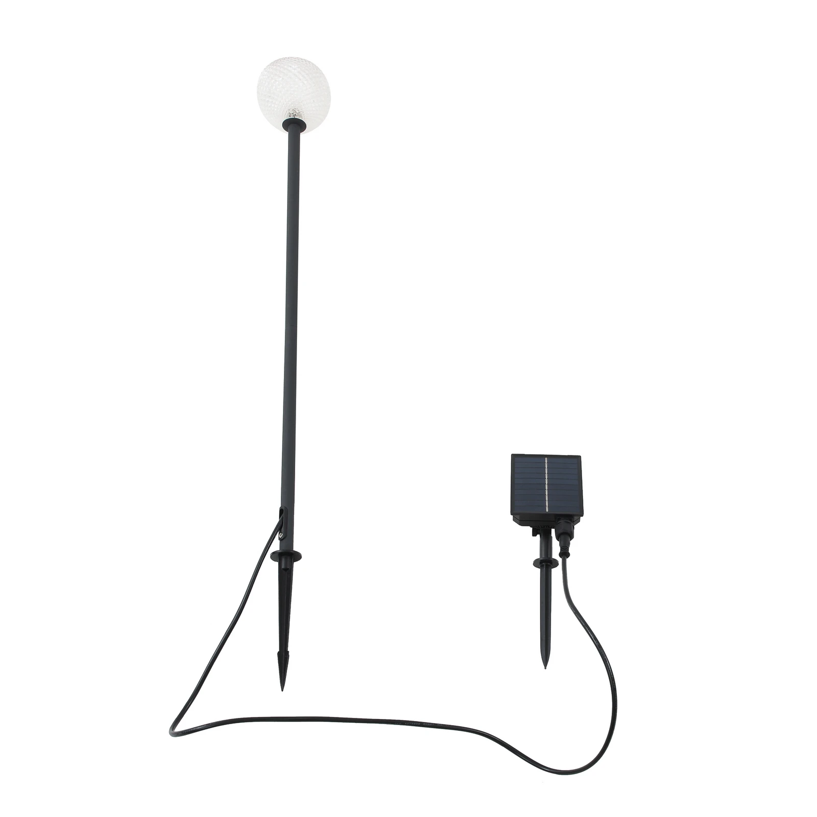 Lindby LED-Solarleuchte Brindley, schwarz, Glas, IP65