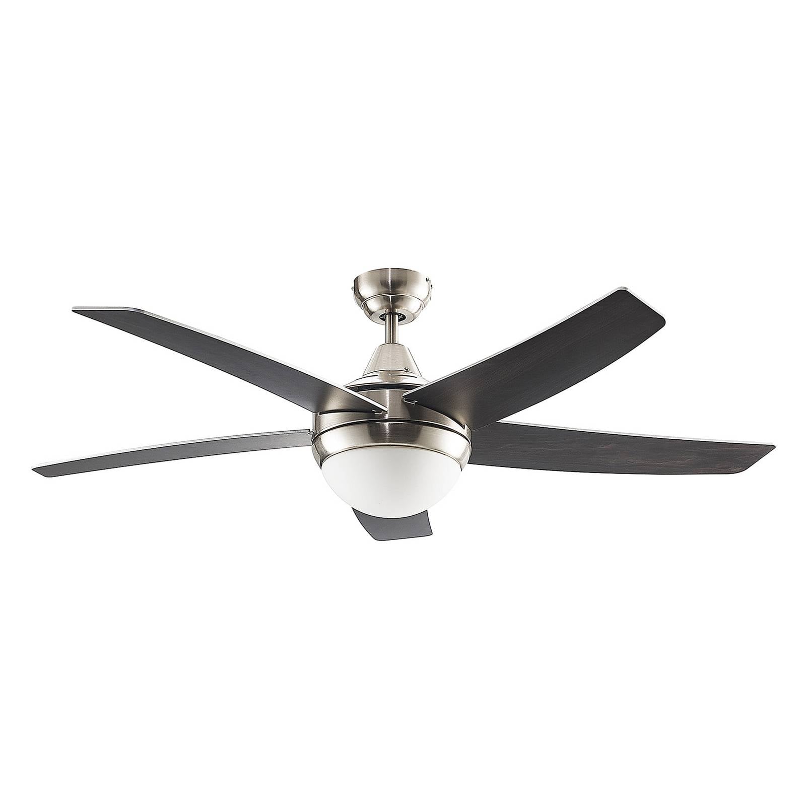 Lindby Deckenventilator mit Licht Auraya, leise, Stahl