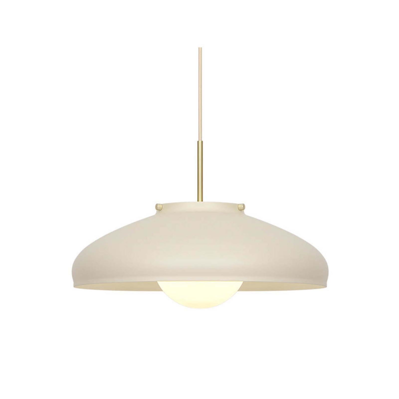 Pendelleuchte Latif, beigefarben, Ø 40 cm, Messing