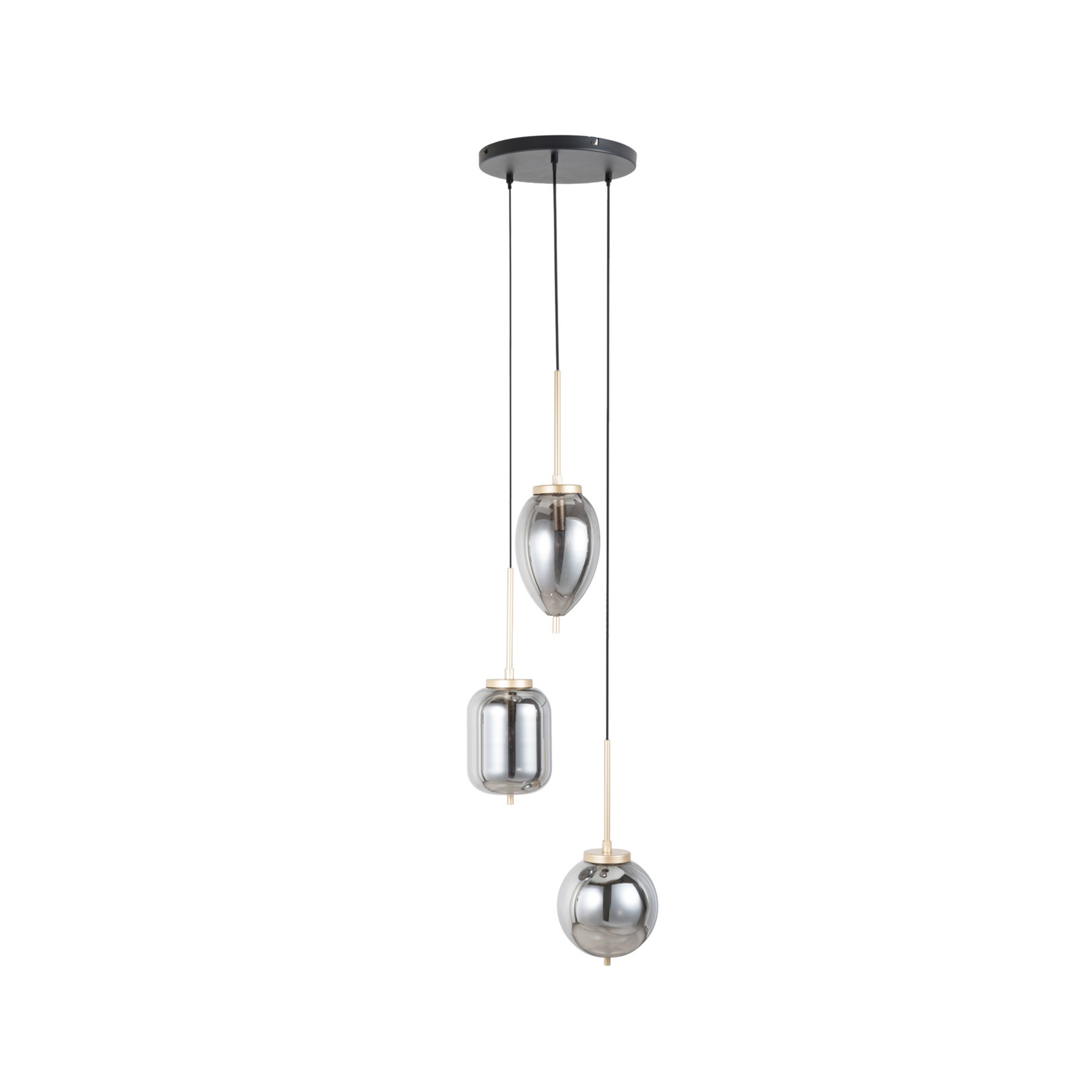 Elani hængelampe, Ø 36 cm, glas, 3 lyskilder - Lucande