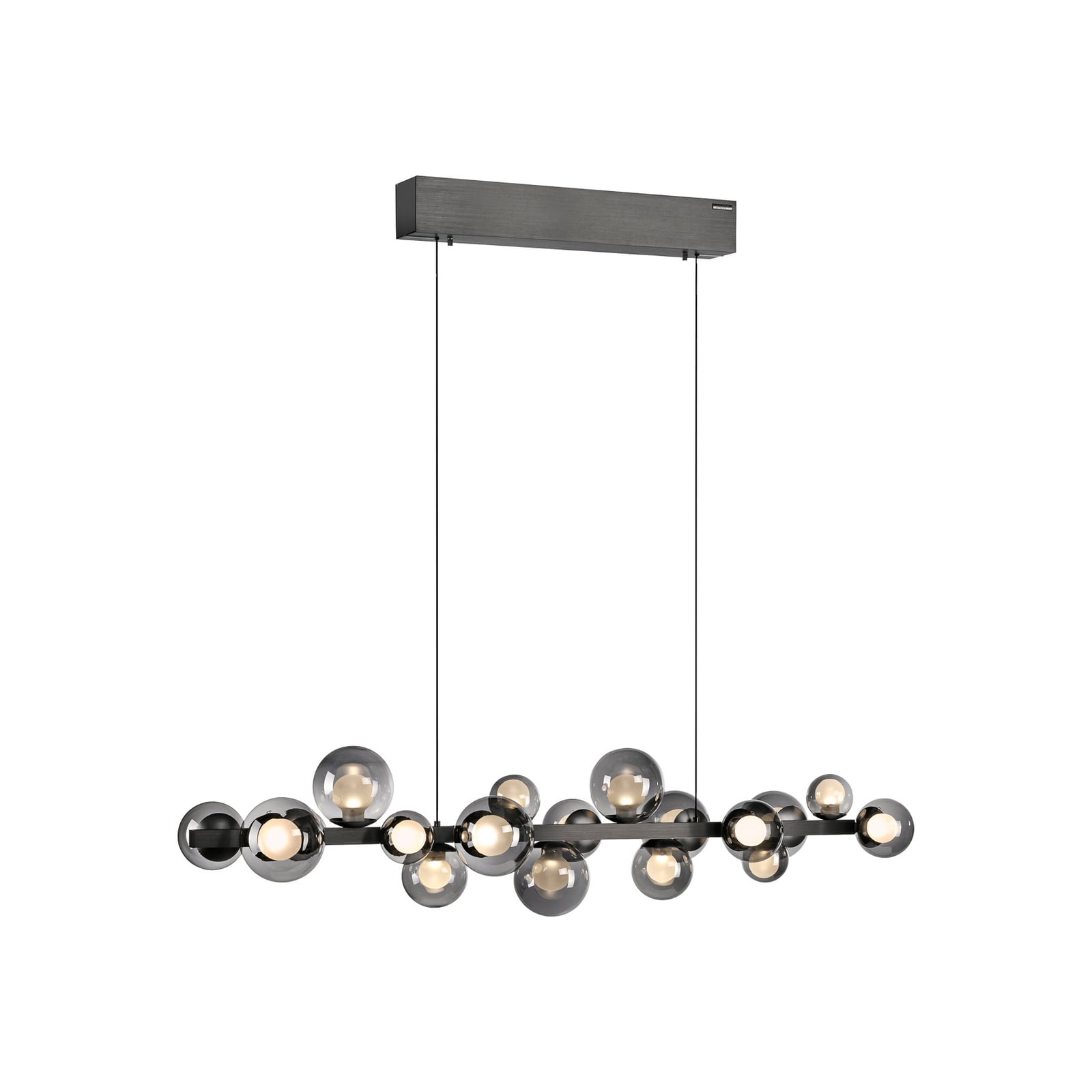 E-Popup LED-Hängelampe, platin, Glas, CCT, 18-flg. - PURE E-Popup LED-Hängelampe, platin, Glas, CCT, 18-flg. - PURE