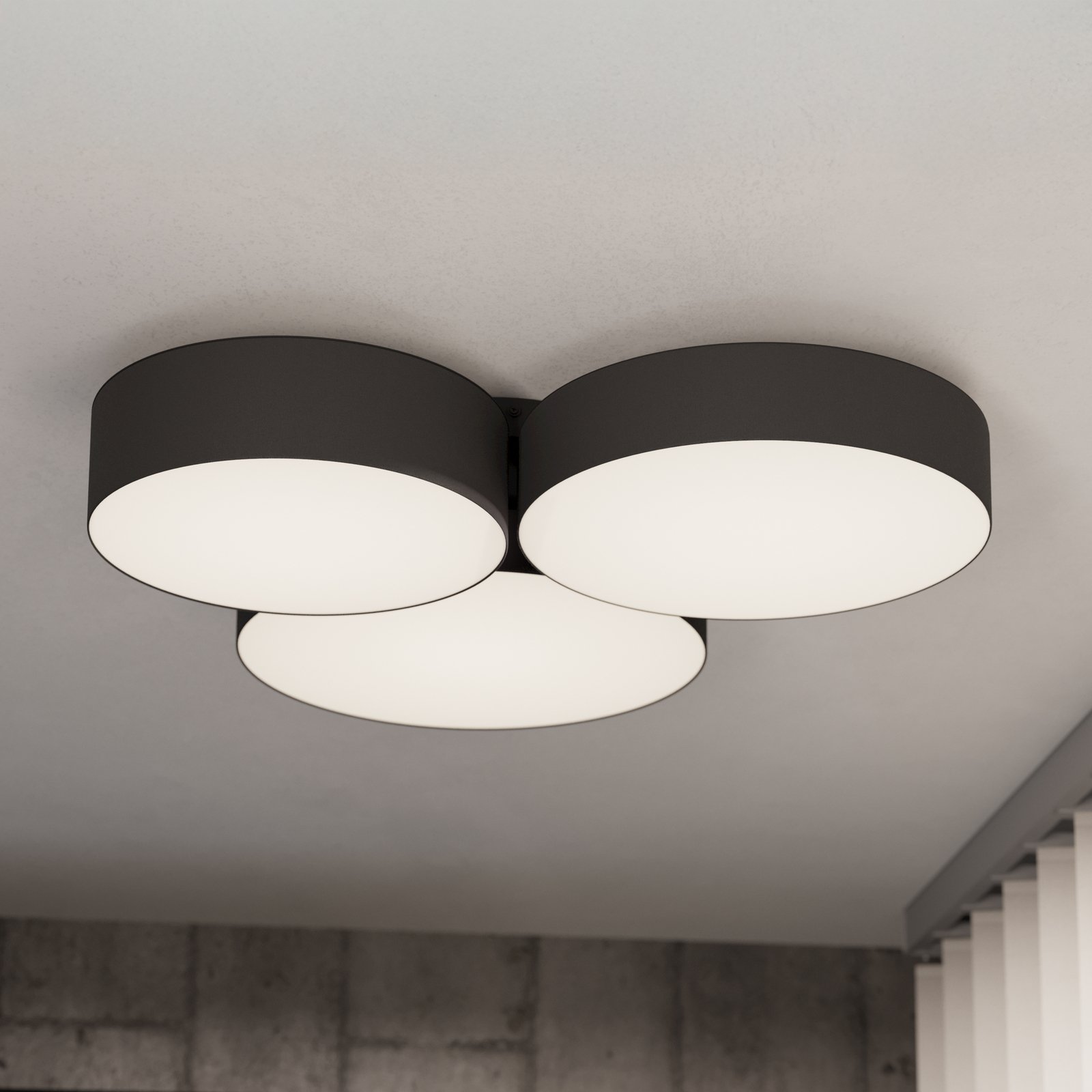 EGLO connect Smart LED stropní svítidlo Barbano-Z, černé