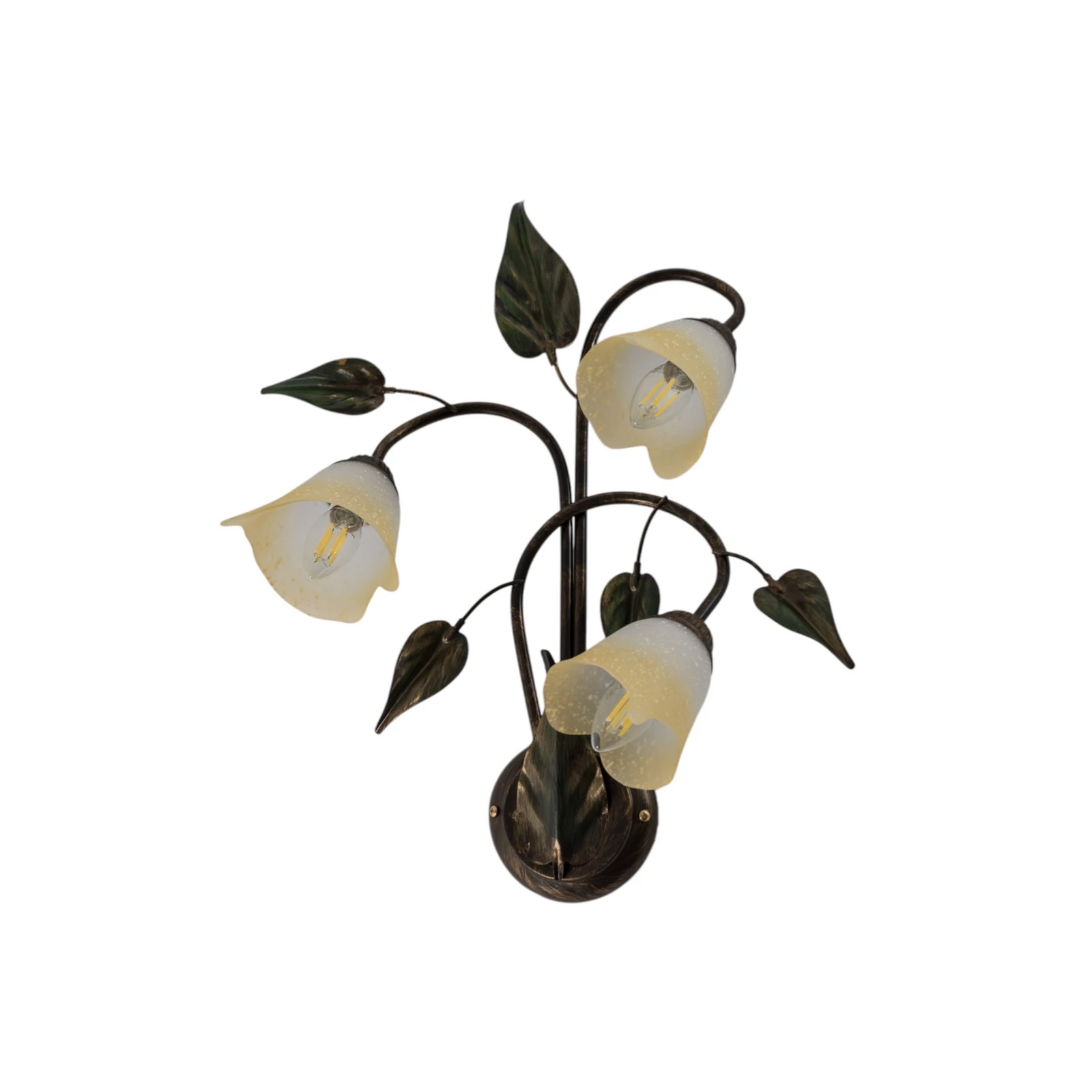 Aplique de pared Miranda 3 luces, bronce