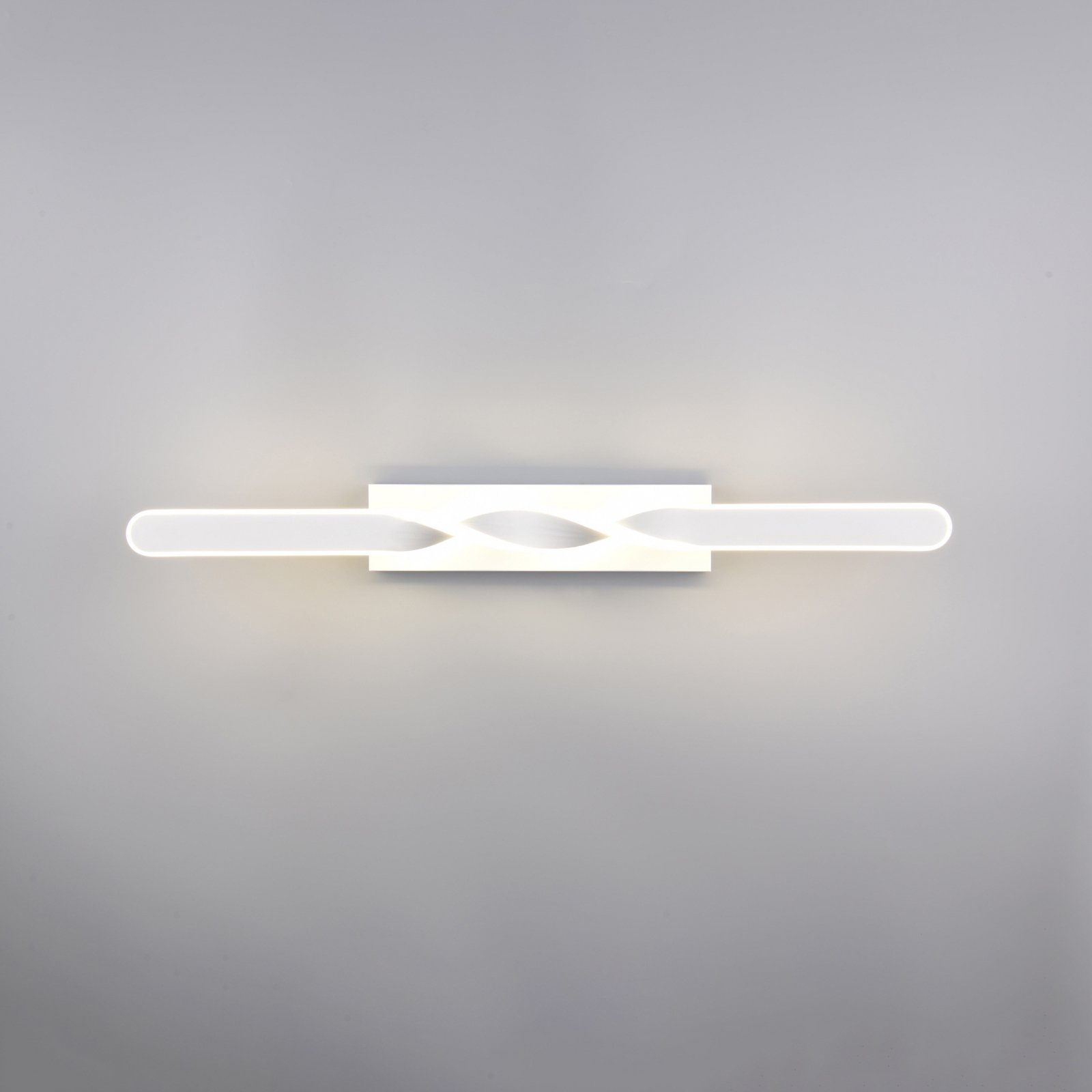LED-Deckenleuchte Ginko, weiß matt, Metall, Länge 79 cm