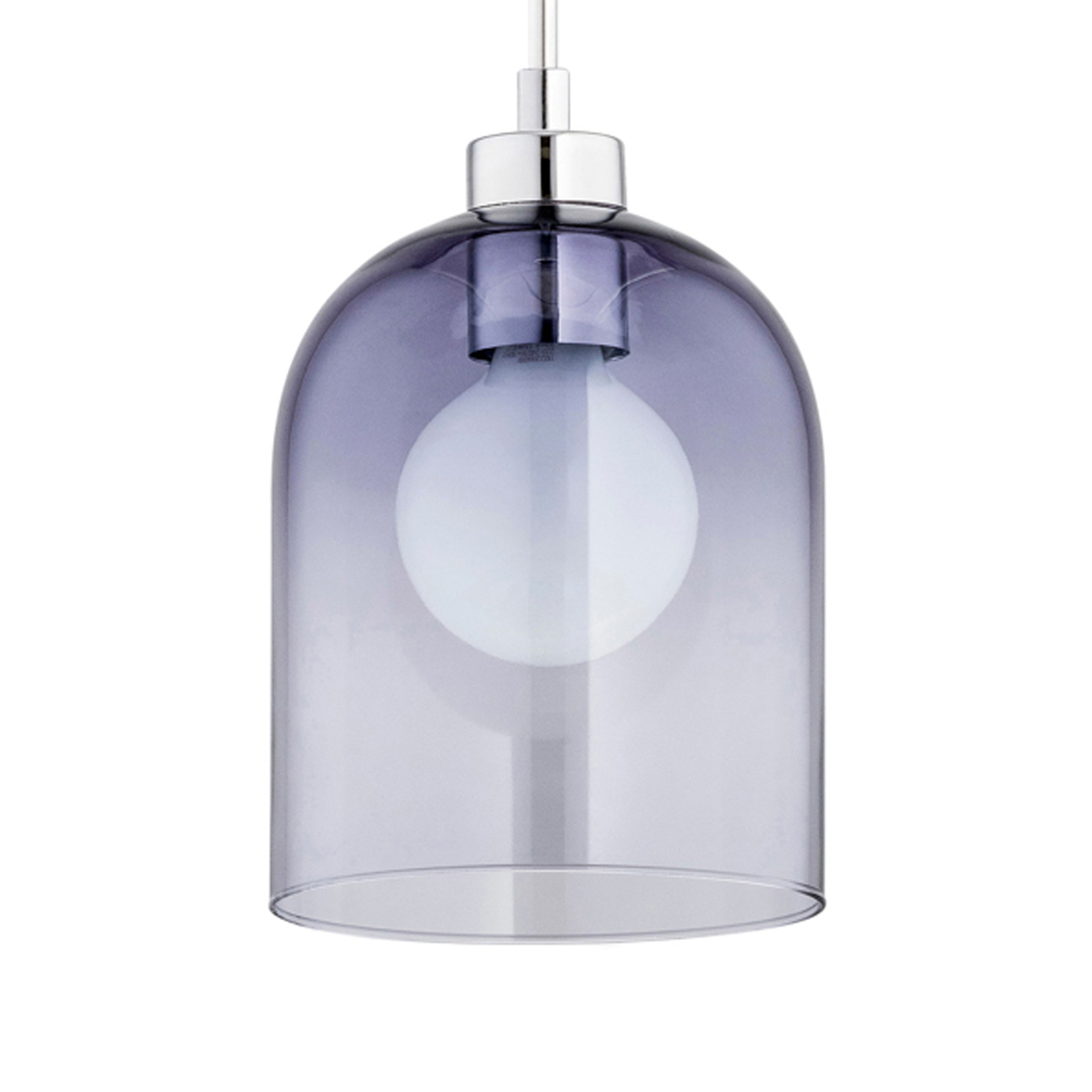Rona pendant light, one-bulb, smoky grey