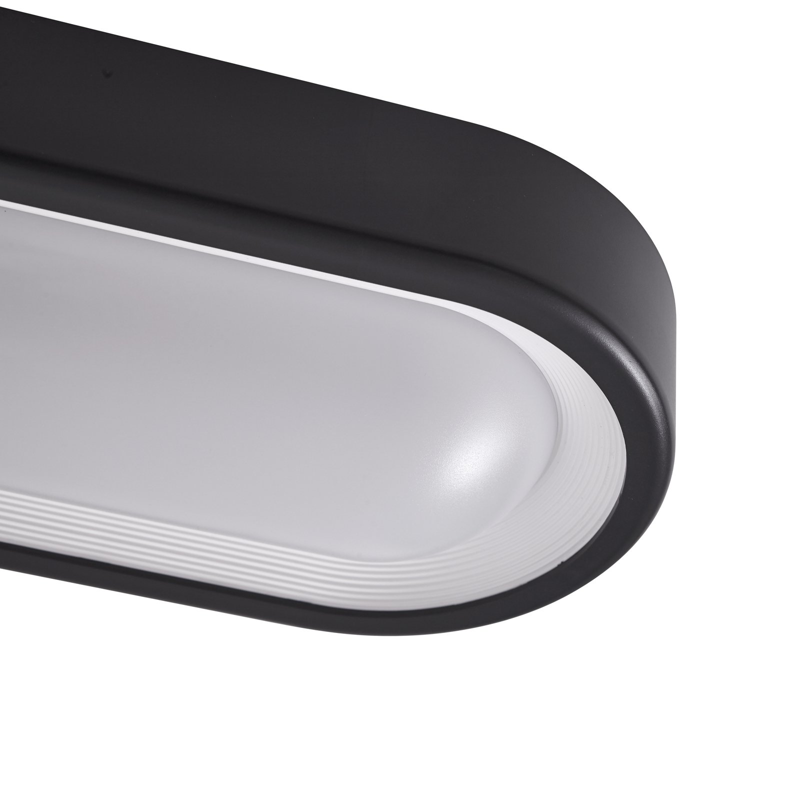 Niniel Oval LED Buiten Plafondlamp Black/White - Lindby
