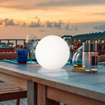 LED-päikesepaneeliga välisvalgustid Dabus, Ø 30 cm, kuuli kujuline, valge,