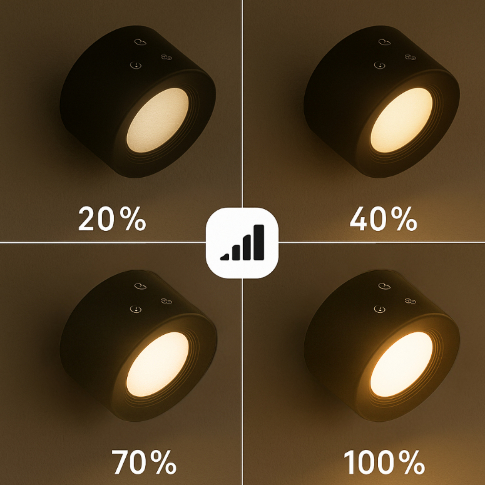 LED-Akku-Wandspot Magnetic, schwarz, dimmbar, RGBW