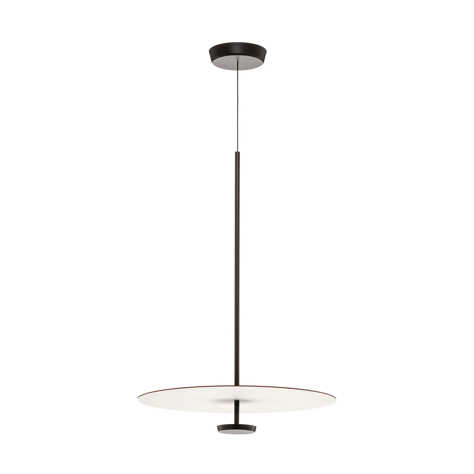 Suspension LED Vibia Flat à 1 lampe Ø 55 cm terracotta