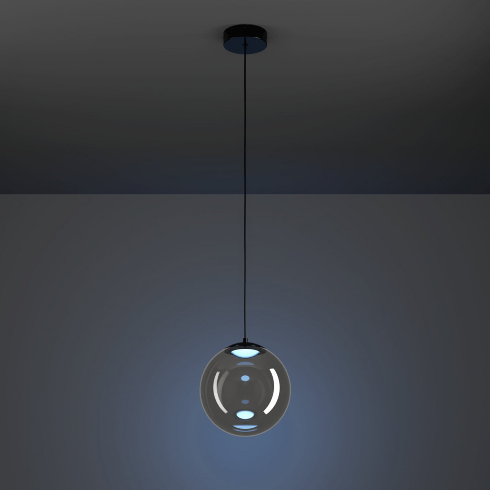 Stars of Light LED hanglamp ANORIAS, zwart, Ø 25 cm, CCT