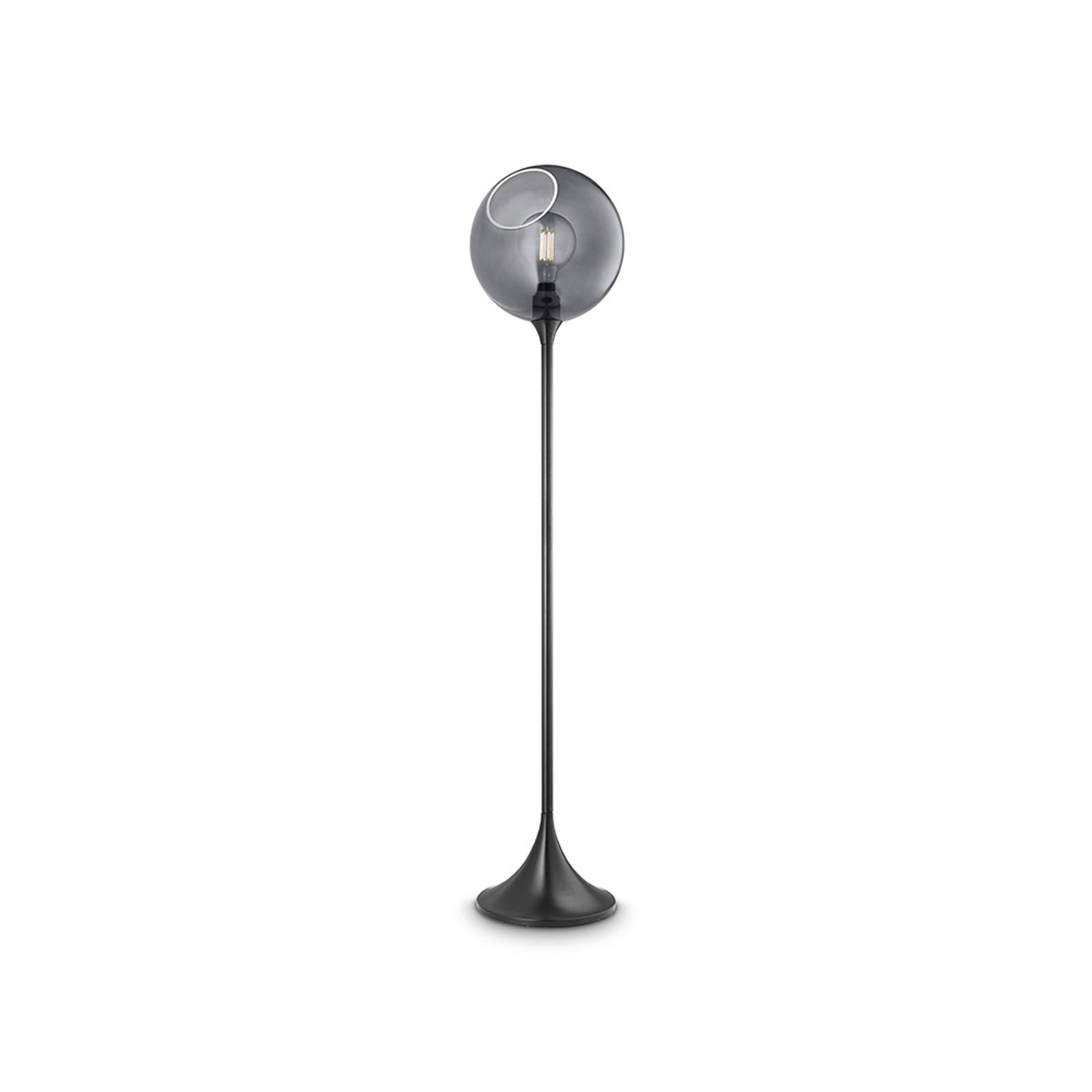 DESIGN BY US Stojací lampa Ballroom, kouřově šedá, sklo, ručně foukané, stmívatelné