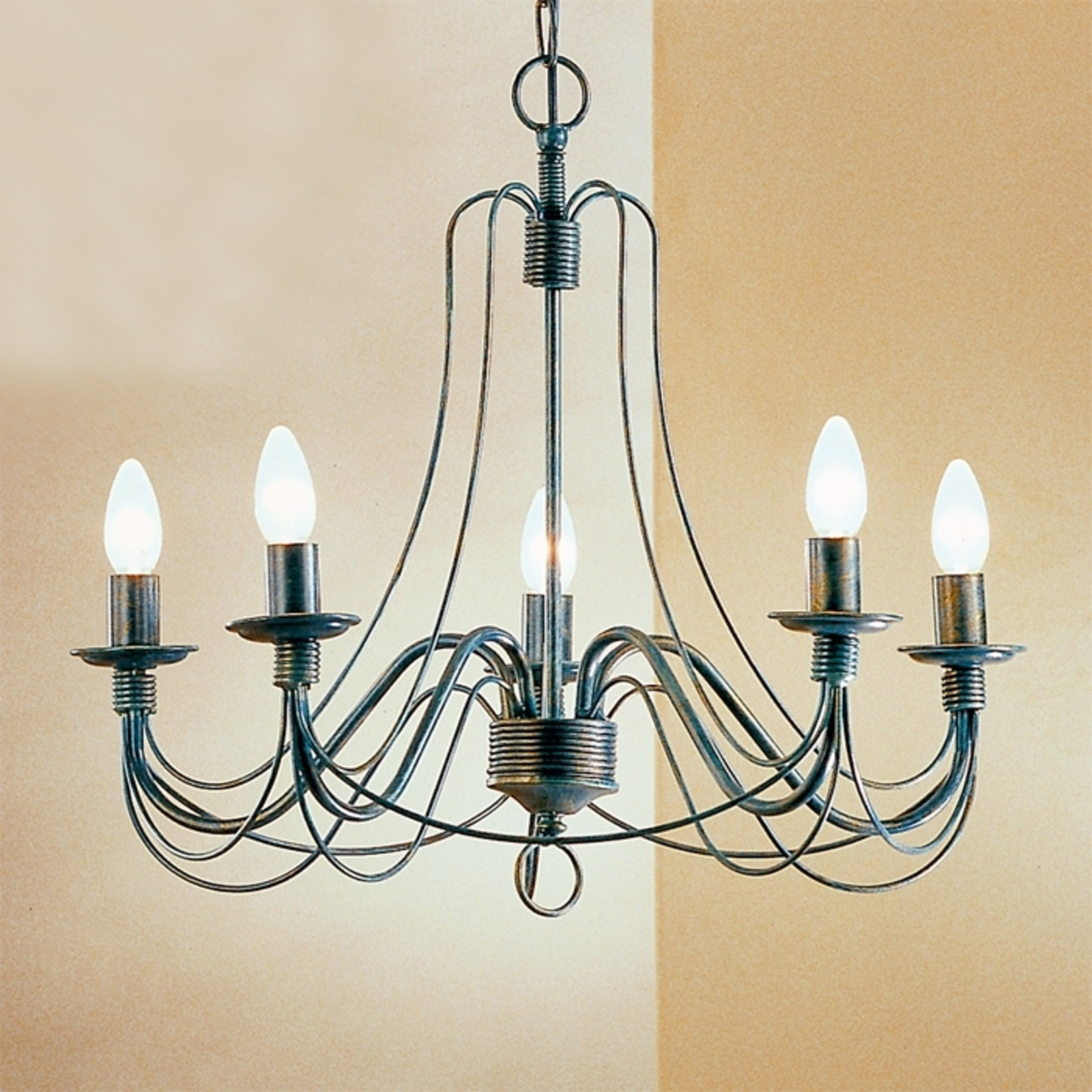 Clara Chandelier Country House Style Five Bulbs
