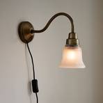 PR Home wandlamp Emmi, messingkleurig antiek, Ø 12 cm