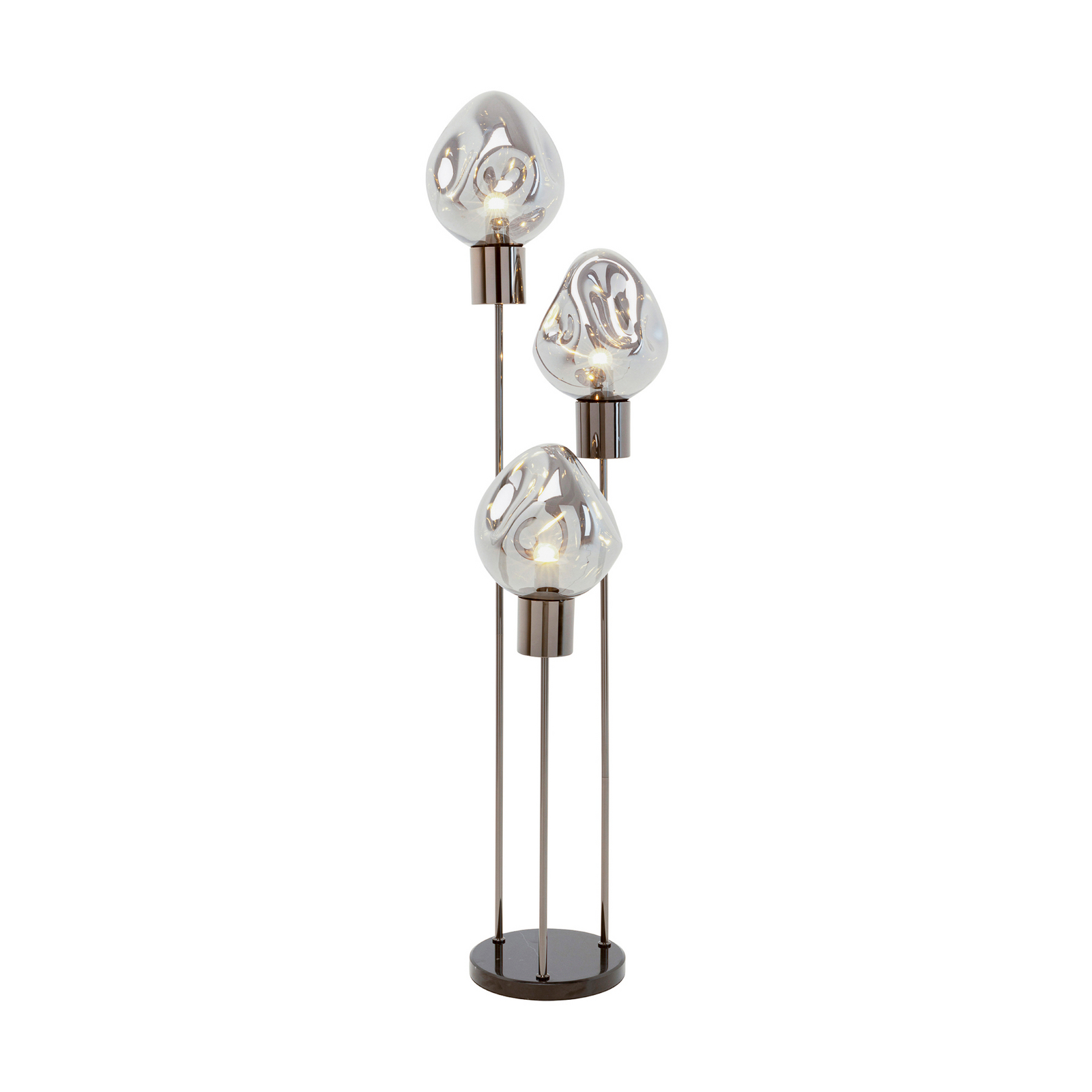 Lampe sur pied KARE Supernova, gris fumé, verre, 160 cm, E27