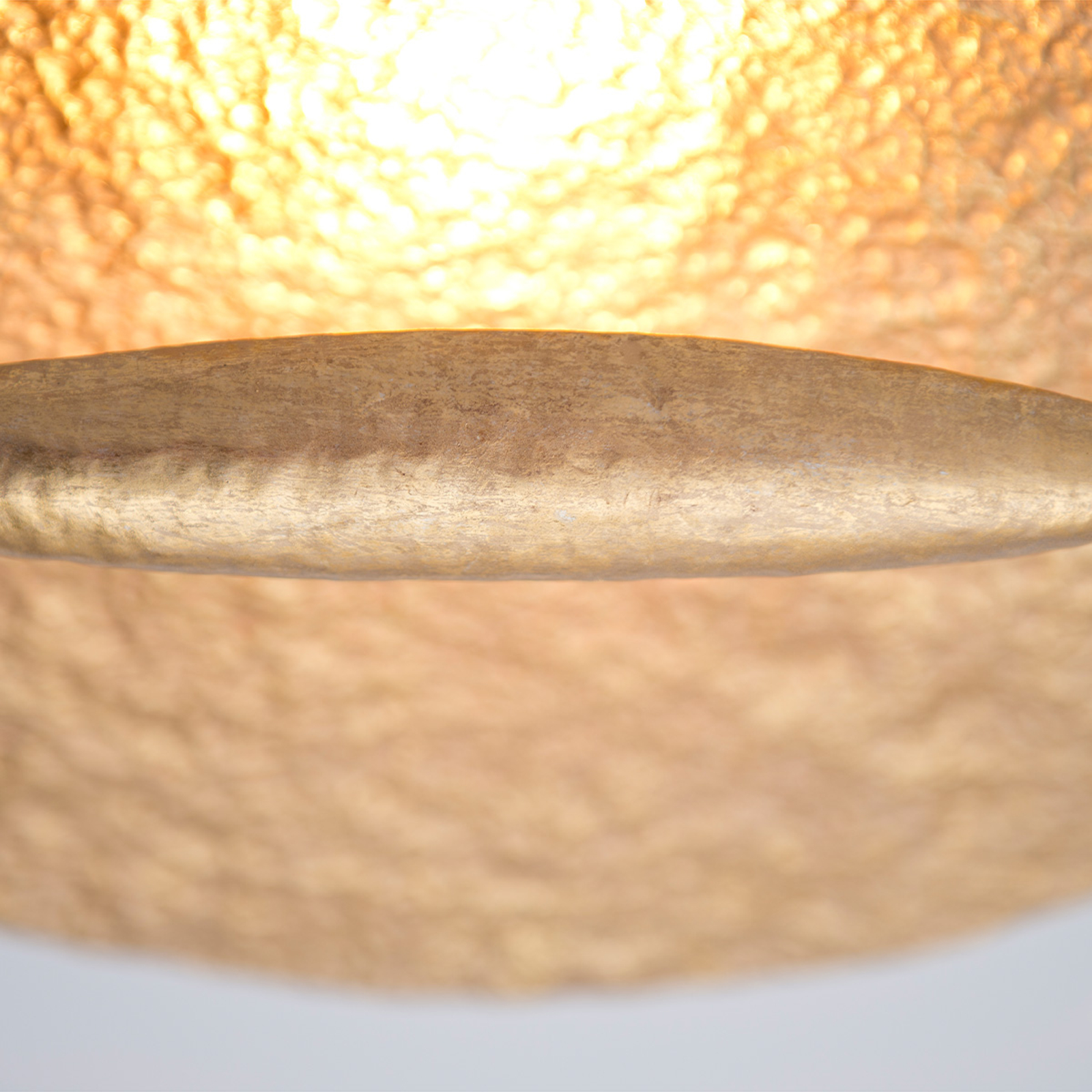 Goldfarbene LED-Deckenlampe Trabant