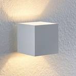 Lindby Mirza aluminijska zidna svjetiljka, četvrtasta, bijela