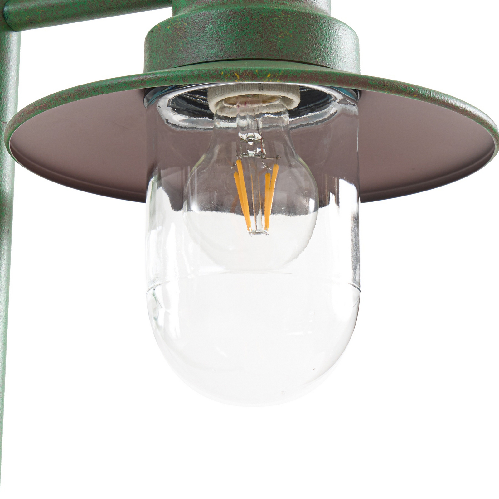 Lindby veilampe Eloretta, grønn, 110 cm, stål, IP44, E27